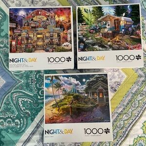 3 - Buffalo 1000 Piece Puzzles - Night & Day